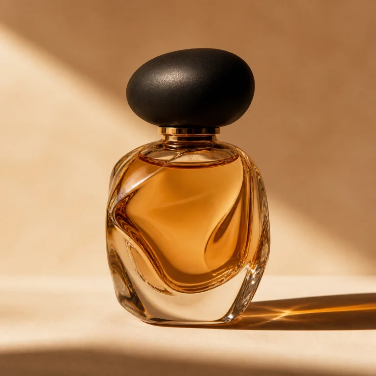 Amber fragrance bottle